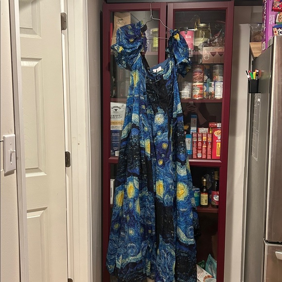 Selkie Starry Night Maxi Dress - Blue and Yellow - Picture 8 of 12